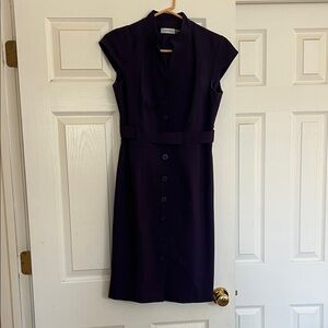 Calvin Klein Collection Dark Purple Midi Dress